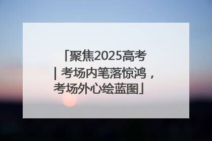 聚焦2025高考｜考场内笔落惊鸿，考场外心绘蓝图