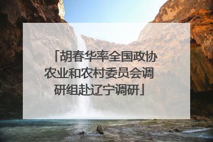 胡春华率全国政协农业和农村委员会调研组赴辽宁调研