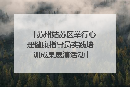 苏州姑苏区举行心理健康指导员实践培训成果展演活动