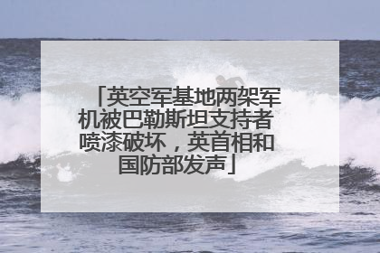 英空军基地两架军机被巴勒斯坦支持者喷漆破坏,英首相和国防部发声