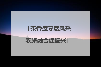 茶香盛宴展风采 农旅融合促振兴