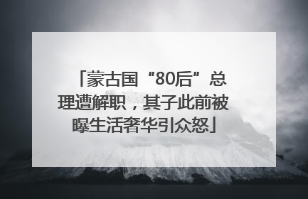 蒙古国“80后”总理遭解职，其子此前被曝生活奢华引众怒