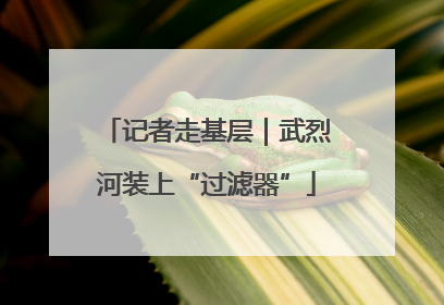 记者走基层｜武烈河装上“过滤器”