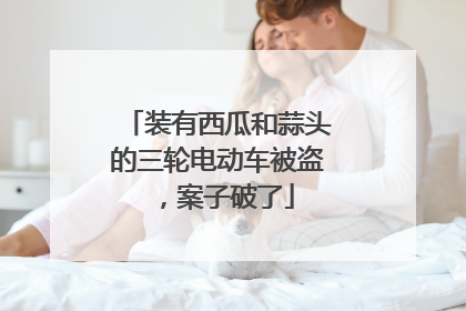 装有西瓜和蒜头的三轮电动车被盗，案子破了