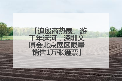 追殷商热展、游千年运河，深圳文博会北京展区限量销售1万张通票