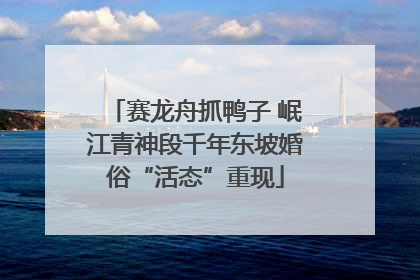 赛龙舟抓鸭子 岷江青神段千年东坡婚俗“活态”重现