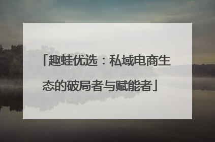 趣蛙优选：私域电商生态的破局者与赋能者