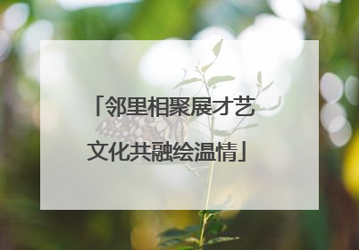 邻里相聚展才艺 文化共融绘温情