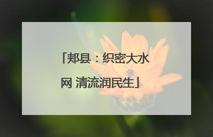 郏县：织密大水网 清流润民生