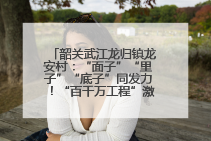 韶关武江龙归镇龙安村：“面子”“里子”“底子”同发力！“百千万工程”激活乡村新动能