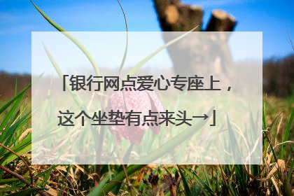 银行网点爱心专座上，这个坐垫有点来头→