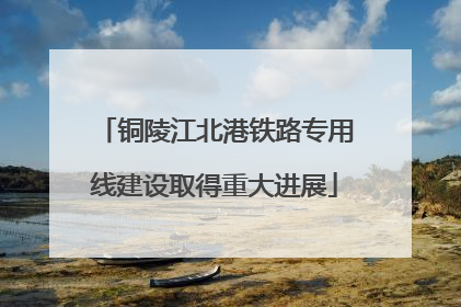铜陵江北港铁路专用线建设取得重大进展