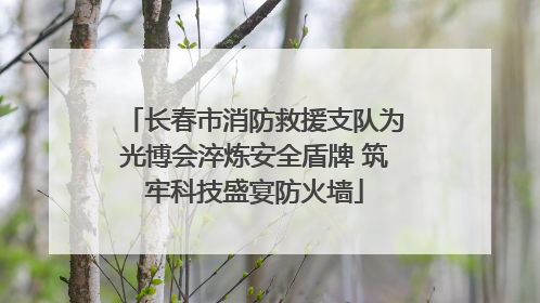 长春市消防救援支队为光博会淬炼安全盾牌 筑牢科技盛宴防火墙