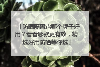 防晒隔离霜哪个牌子好用？看看哪款更有效，精选好用防晒等你选
