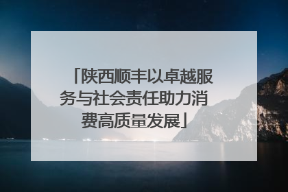 陕西顺丰以卓越服务与社会责任助力消费高质量发展