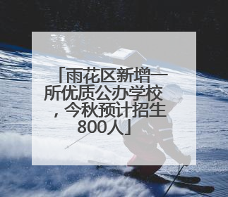 雨花区新增一所优质公办学校，今秋预计招生800人