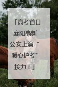 高考首日 襄阳高新公安上演“暖心护考”接力！