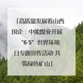 高质量发展看山西国企：中能煤业开展“6·5”世界环境日专题宣传活动 共筑绿色矿山