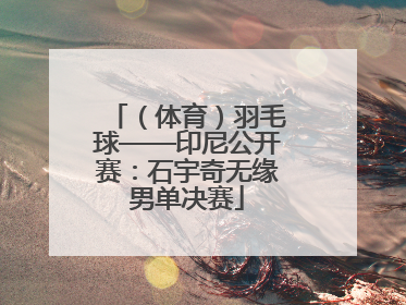 （体育）羽毛球——印尼公开赛：石宇奇无缘男单决赛