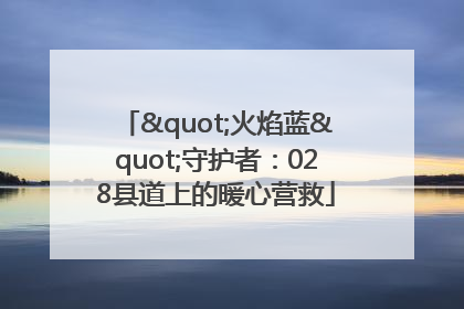 "火焰蓝"守护者：028县道上的暖心营救