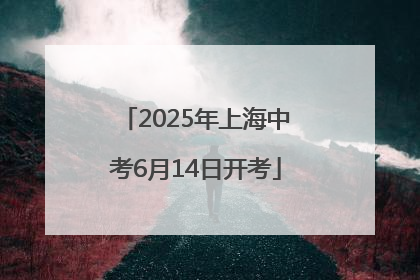 2025年上海中考6月14日开考
