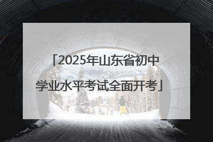 2025年山东省初中学业水平考试全面开考