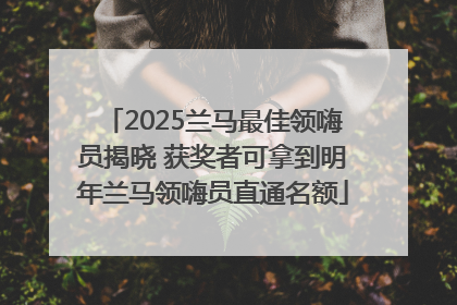 2025兰马最佳领嗨员揭晓 获奖者可拿到明年兰马领嗨员直通名额