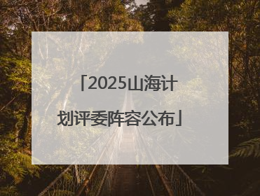 2025山海计划评委阵容公布