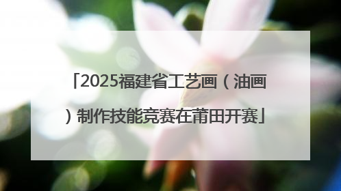 2025福建省工艺画（油画）制作技能竞赛在莆田开赛