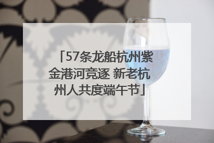57条龙船杭州紫金港河竞逐 新老杭州人共度端午节
