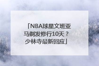 NBA球星文班亚马剃发修行10天？少林寺最新回应