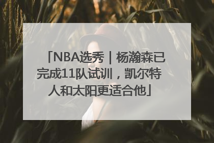 NBA选秀｜杨瀚森已完成11队试训，凯尔特人和太阳更适合他